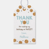 Een lief koekje eerste verjaardag dank u cadeaulabel (Voorkant)