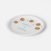 Eén lief koekje eerste verjaardag papieren bordje (Gekanteld)