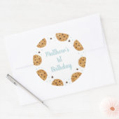 Eén lief koekje eerste verjaardag ronde sticker (Envelop)