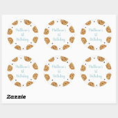 Eén lief koekje eerste verjaardag ronde sticker (Vel)
