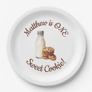 Een lief koekje! Eerste verjaardagsfeestje Papieren Bordje