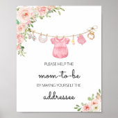 Een lief meisje baby kleding envelop station poster (Voorkant)