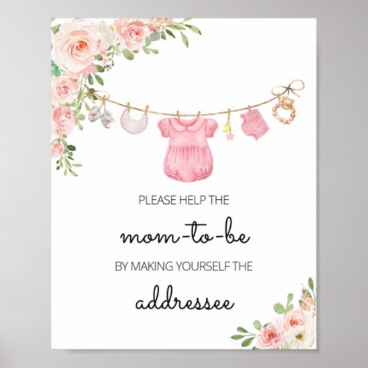 Een lief meisje baby kleding envelop station poster (Voorkant)