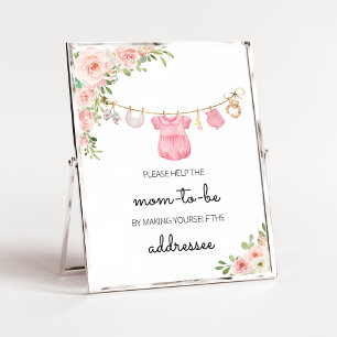 Een lief meisje baby kleding envelop station poster