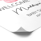 Een lief meisje babykleding Baby shower welkom Poster (Hoek)