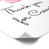 Een lief meisje babykleding Bedankt voor het komen Poster (Hoek)