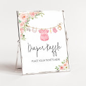 Een lief meisje babykleding luier loterij poster