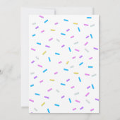 Een lief meisje donut roze dessert 1e verjaardag kaart (Achterkant)