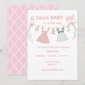 Een lief meisje op de eigen manier, baby shower in kaart (Voorkant / Achterkant)