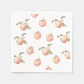 Een lief perzik meisje verjaardagsfeestje servet (Voorkant)