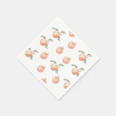 Een lief perzik meisje verjaardagsfeestje servet (Hoek)