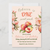 EEN lief perzik meisje zomer bloemen 1e verjaardag Kaart (Voorkant)