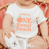 Een lief perzik Sinaasappel eerste 1e verjaardagsf