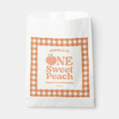 Een lief perzik Sinaasappel eerste 1e verjaardagsf Bedankzakje (Voorkant)