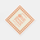 Een lief perzik Sinaasappel eerste 1e verjaardagsf Servet (Hoek)