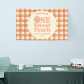 Een lief perzik Sinaasappel eerste 1e verjaardagsf Spandoek (Beurs)