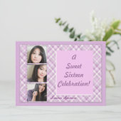Een lief zestien feest kaart (Staand voorkant)