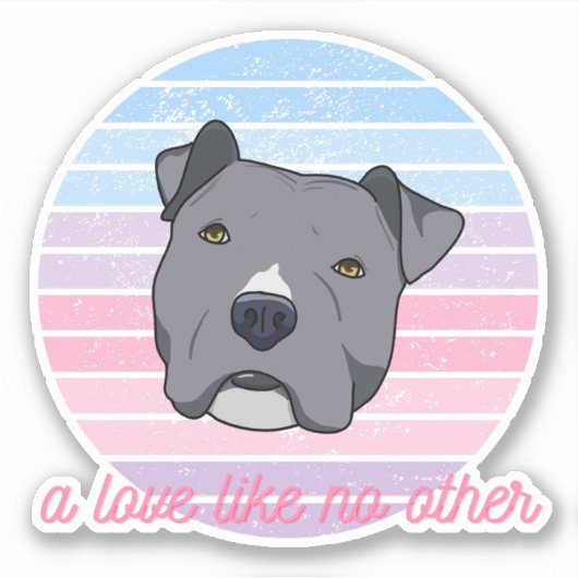 Een liefde als geen andere pitbull sticker (Voorkant)