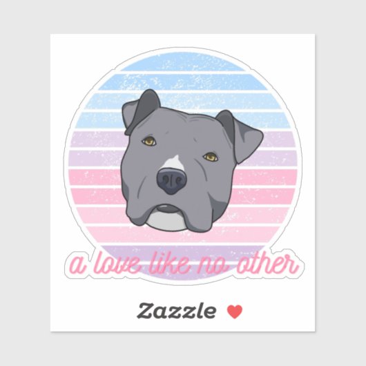 Een liefde als geen andere pitbull sticker (Vel)