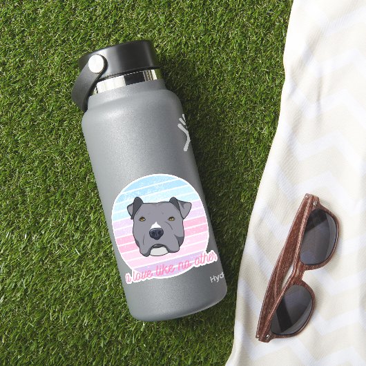 Een liefde als geen andere pitbull sticker (HydroFlask Insitu)