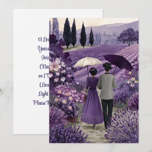 Een liefde als lavendel | Rustige Romance Kaart (Voorkant / Achterkant)