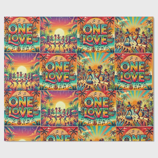 Eén liefde cadeaupapier (Vlak)