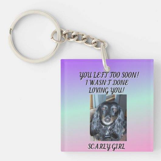 Een liefde die duurt: Pets Memorial 1 foto Nicknam Sleutelhanger (Voorkant)