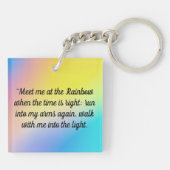 Een liefde die duurt: Pets Memorial 1 foto Nicknam Sleutelhanger (Achterkant)