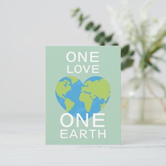 Eén liefde, één Aarde, Dag van de Aarde, red onze  Briefkaart (Staand voorkant)