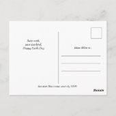 Eén liefde, één Aarde, Dag van de Aarde, red onze  Briefkaart (Achterkant)