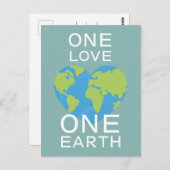 Eén liefde, één Aarde, Dag van de Aarde, red onze  Briefkaart (Voorkant / Achterkant)