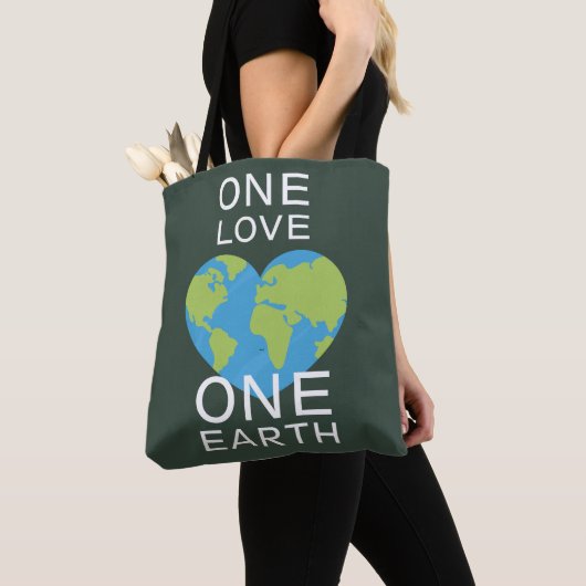 Eén liefde, één Aarde, Dag van de Aarde, red onze Tote Bag (Dichtbij)