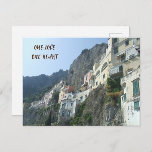 EEN LIEFDE, EEN HART POST KAART (Voorkant / Achterkant)