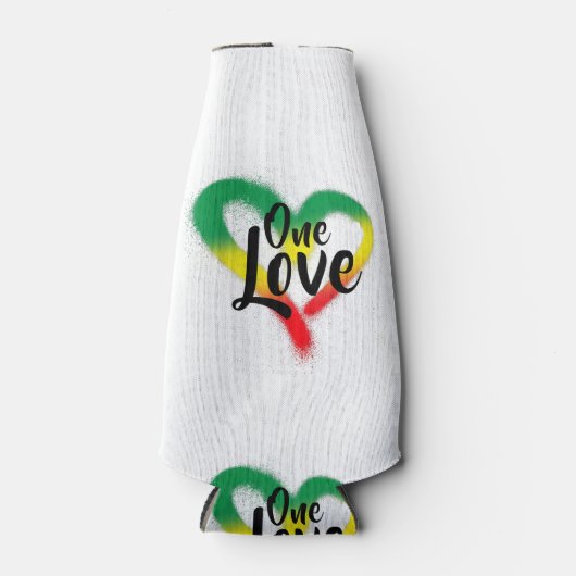 Eén Liefde Eén Hart Reggae Vibes Flesjeskoeler (Voorkant)