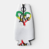 Eén Liefde Eén Hart Reggae Vibes Flesjeskoeler (Achterkant)