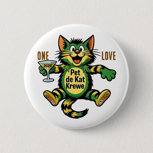 ÉÉN LIEFDE  ÉÉN KAT RONDE BUTTON 5,7 CM (Voorkant)