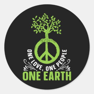 Eén liefde één mens op de Internationale Dag van d Ronde Sticker