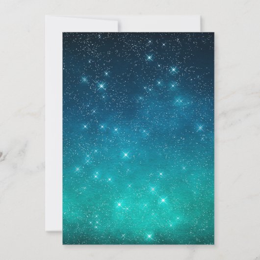 Een liefde geschreven in de Stars Celestial Weddin Kaart (Achterkant)