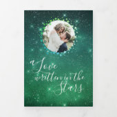 Een liefde geschreven in sterren Celestial Wedding Drieluik Uitnodiging (Cover)