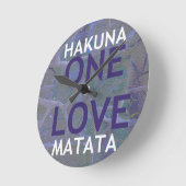 ÉÉN LIEFDE HAKUNA MATATA: Eenheid & Positieve Slog Ronde Klok (Hoek)