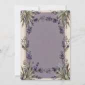 Een liefde in bloei lavendel bruiloft uitnodiging (Achterkant)