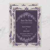 Een liefde in bloei lavendel bruiloft uitnodiging (Voorkant / Achterkant)