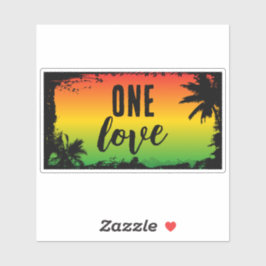 Een liefde Jamaicaanse Rasta Tropical Peace Sticker