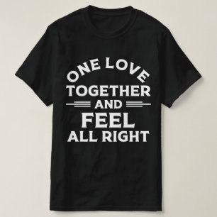 Eén liefde samen en voel je goed Jamaica-muziek T-shirt