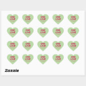 Een liefde schattig Valentijnsdag aangepaste conve Hart Sticker (Vel)
