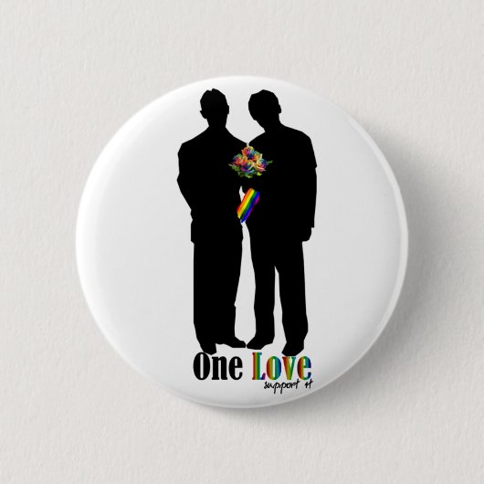 Eén liefde..show uw steun ronde button 5,7 cm (Voorkant)