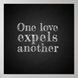 Een liefde verdrijft een ander houtskool poster