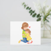 Een liefde voor moeder en dochter briefkaart (Staand voorkant)