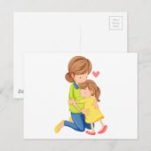 Een liefde voor moeder en dochter briefkaart (Voorkant / Achterkant)