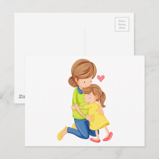 Een liefde voor moeder en dochter briefkaart (Voorkant / Achterkant)